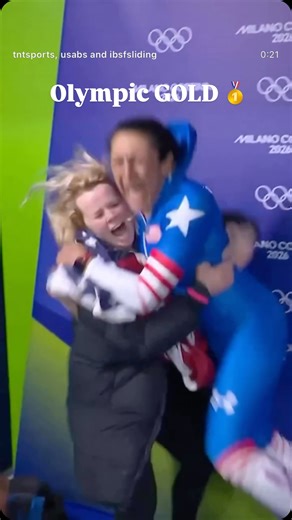 The emotions of Olympic gold with @elanameyerstaylor 😭🥇💙 All glory to God & once-in-a-lifetime moment shared with an incredible teammate and inspiring mother of two. #olympicchampion #usabobsled | Macy Lynn