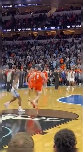 HEATED ALTERCATION between the UNC and CLEMSON men's teams