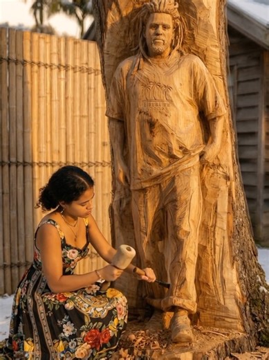 J.Cole Inspired Wooden Statue Transformation
