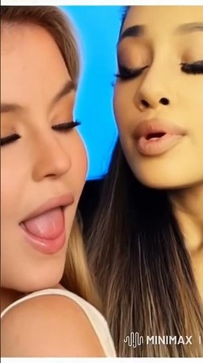 Ariana grande and sidney sweeney Hot tongue kiss deep