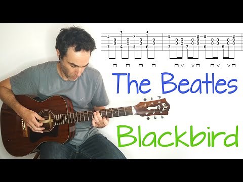 Blackbird - The Beatles - full, complete & accurate guitar lesson / tutorial / cover with tab