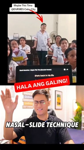 173K views · 4.5K reactions | As requested, here is my reaction to this amazing kid singing "Maybe This Time" in the classroom. Ang bata la pero magaling na sa techniques at breathing. Good job totoy! Keep it up. CTTO: @morishkanicoleuy | Nephi Acaling | Facebook