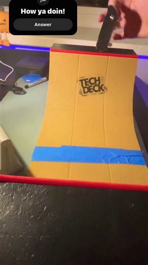 Tech deck vert ramp! #fingerboard #fun #shorts