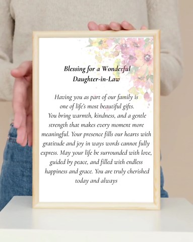 Daughter in Law Gift Printable, Blessing for Daughter in Law, Family Appreciation Wall Art, Wedding Gift for Daughter in Law, Poem Print - Etsy