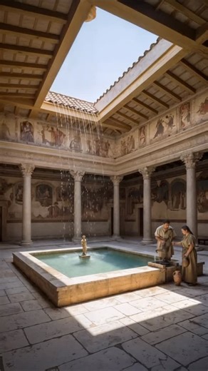 Architect and interior design on Instagram: "The Roman Rainwater Harvesting System: Compluvium & Impluvium"