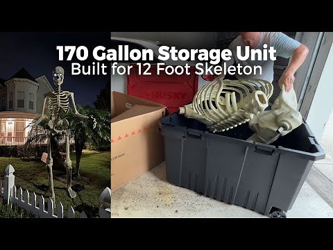 NEW Home Depot 12 Foot Skeleton Storage | 170 Gallon Husky Container