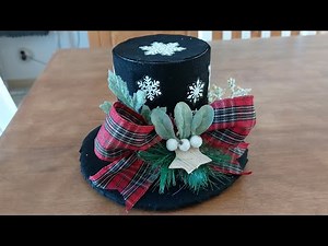 Snow Man Tree Topper Hat /DIY Christmas/ Lina's Home Creations