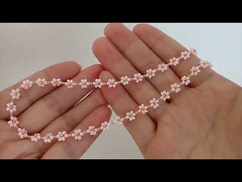 Daisy Necklace Tutorial | Easy Beaded Jewelry Tutorial for Handmade Jewelry Lover | DIY Jewelry Gift