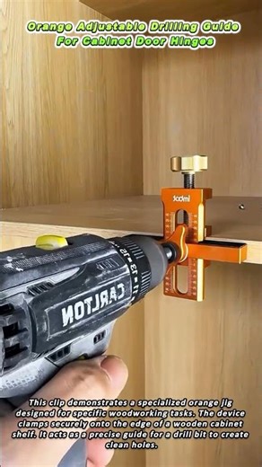Orange Adjustable Drilling Guide For Cabinet Door Hinges