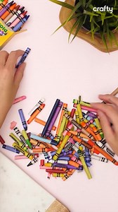 Recycle old crayons into scented ones that smell AMAZING 🖍️✨ Fun, fast kid-friendly! #DIY #ScentedCrayons #CraftIdeas #KidsCrafts #RecycledCrafts #ArtReels | Crafty