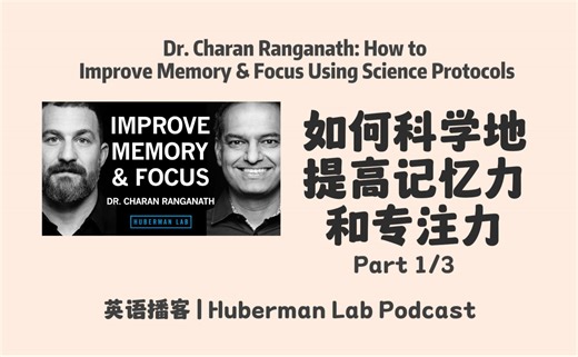 【 Huberman Lab】如何科学地提高记忆力和专注力？ part 1/3 | 英语播客 Podcast