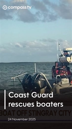 Quick action from the Cayman Islands Coast Guard turned what could have been a tragedy into a successful rescue mission just before 5pm on Friday. The Coast Guard responded to a distress signal from a boat going down west of Stingray City. When crews arrived, they found three people in the water without safety gear, one of whom could not swim. 🔗 Read more news at www.caymancompass.com 📌 Stay informed by watching the news at compasstv.ky | Compass TV