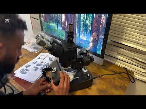 Gemmological microscope unboxing