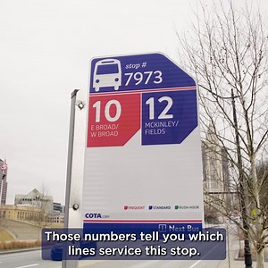 You're at your COTA stop and asking yourself, "How long until my ride gets here?" Text the stop number on the transit sign to 95292 and we'll text back with real-time information. Find out what other secrets our transit signs hold in this breakdown of how to read one! | COTA