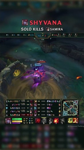 Shyvana SOLO KILLS Samira | NA Master Patch 26.20 #shorts