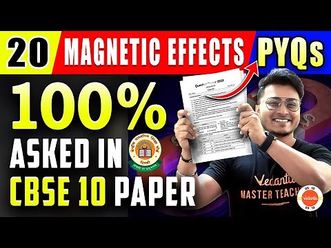 20 Most Important Questions (PYQ) from Magnetic Effect of Electric Current CBSE Class 10 Science! 🔥
