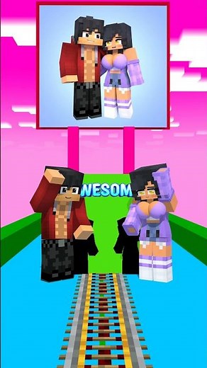 HELP AARON AND APHMAU WIN PUZZLE WALL CHALLENGE | APHMAU MINECRAFT ANIMATION #minecraft #aphmau