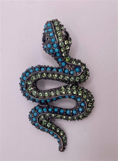 Vintage KJL Kenneth Jay Lane Snake Brooch/pendant - Etsy