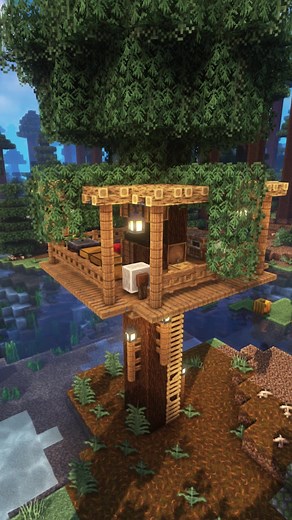 Tree house #minecraft #fyp #fy #foryoupage #minecraftbuilding #minecrafttutorial #viral #tutorial