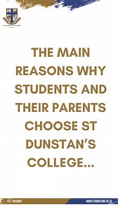 COLLEGE: The main reasons why students and their parents choose St Dunstan's College... Please vote for us in the following categories: * Best Pre-Primary, * Best Private Primary School and *Best Private High School. To vote, visit https://www.bestofsouthafrica.co.za/.../ekurhuleni.../ and select St Dunstan's in each category. | St Dunstan's College