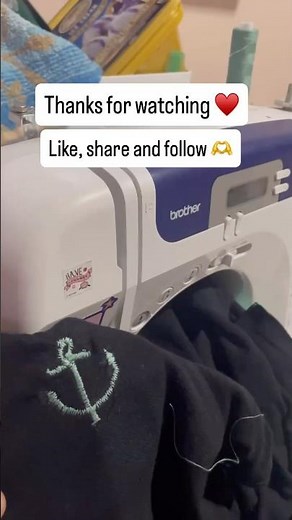 Simple machine embroidery 🪡 #brothersewingmachine #machineembroidery #tshirtembroidery