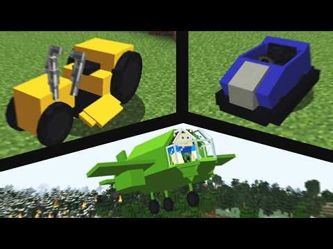 I Added 9 Vehicles to Vanilla Minecraft!