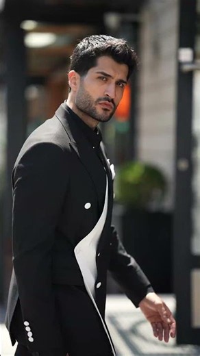 Summer sophistication with the Men's Black Double-Breasted Summer Suit