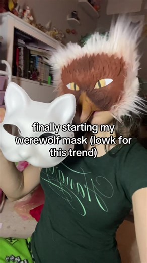 not that i'm making a mask JUST for the trend, i am a werewolf!!!! #therian #otherkin #alterhuman #therianthropy #werewolf