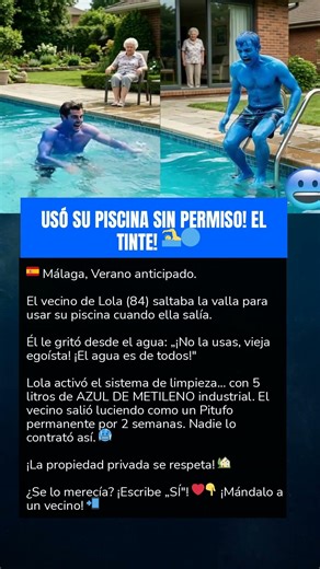 USÓ SU PISCINA SIN PERMISO! EL TINTE! 🏊‍♂️🔵