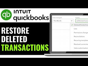 How To Restore Deleted Transactions in QuickBooks 2025 | Recover Deleted Transactions in QuickBooks