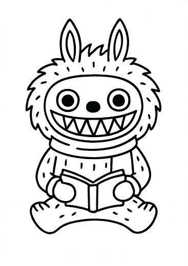 45枚の面白いモンスターのぬり絵 – 子供向け漫画ぬり絵。子供向けぬり絵。 - Etsy 日本