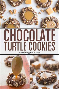 CHOCOLATE TURTLE COOKIES - overthebigmoon.com