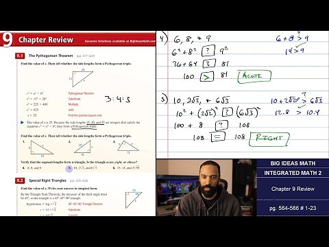 Big Ideas Math [IM2]: Chapter 9 Review (Examples & Problem Set)