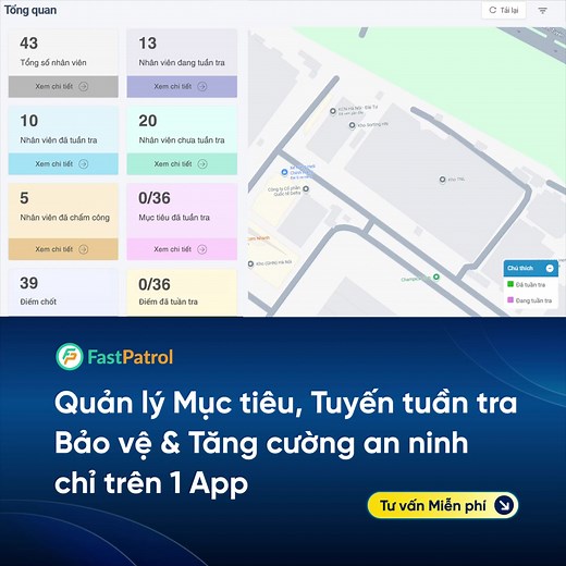 Bảo vệ quên lịch, bỏ ca, báo cáo sai, thất thoát tài sản,.. Các Nhà máy, KCN, Tòa nhà nên dùng ngay App này👇 https://byvn.net/GBDk Ứng dụng ngay FastPatrol - Giải pháp hàng đầu trong tuần tra an ninh & Bảo vệ tài sản. Đây là công cụ chiến lược giúp bạn: - Rút ngắn thời gian lập lịch, phân ca trực - Giám sát vị trí, lộ trình tuần tra bảo vệ realtime - Xem nhanh kết quả tuần tra, truy xuất nhật ký mọi lúc - Kiểm soát mọi sự cố an ninh trong tầm tay Hơn 200 doanh nghiệp đã triển khai FastPatrol, t
