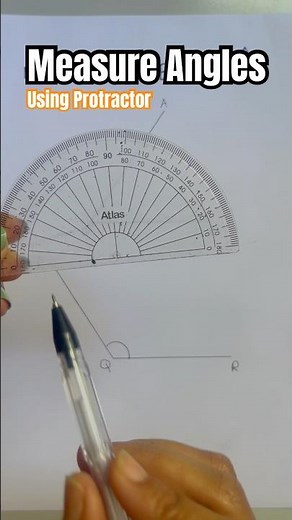 Learn to measure angles with a protractor in seconds! ✨♾️ #shorts #ezymath කෝණ මැනීම