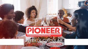 Don't forget you can still get a FREE TURKEY! Score one with a qualifying purchase at a participating Pioneer Supermarket! 🦃 Find the closest one here >www.pioneersupermarkets.com/locations *Free turkey promotion: Effective 11/14-11/25 spend $150.00 on any single shopping trip (excluding items prohibitive by law and free items) and receive your choice of the following items **Prices and availability may vary by location. Advertised meat and some produce items are priced per LB. | Pioneer Superm