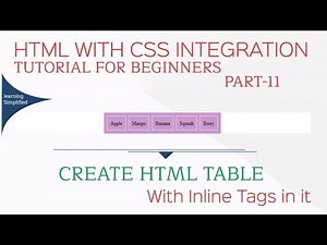 How to make html table-HTML & CSS Tutorial for Beginners