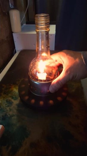Genius Idea: Candle from a Cut Glass Bottle 🔥 DIY Lamp | Bushcraft & Survival Skills