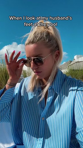 Funny Pool Moments: Observing Feet in the Sun