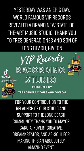 2.9K views · 38 reactions | #giveon #absoul #dreamkreator #kovertcreative #tresgeneraciones #viprecords #theiconicviprecords #viplegacy #viprecordslongbeach #viplbc #thisisvip #TheVIPExperience #worldfamousviprecords | WORLD FAMOUS V.I.P. RECORDS IN LONG BEACH | Facebook