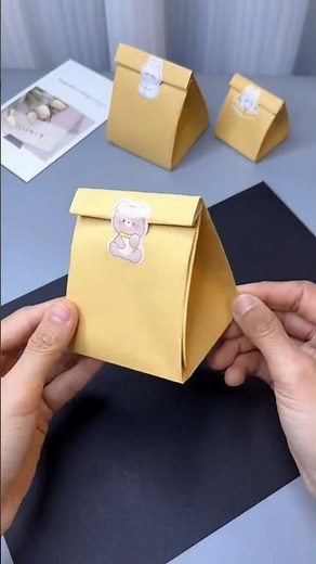 Easy Origami Paper Bag Tutorial! 🎨🛍️ #diy #craft #ytshorts