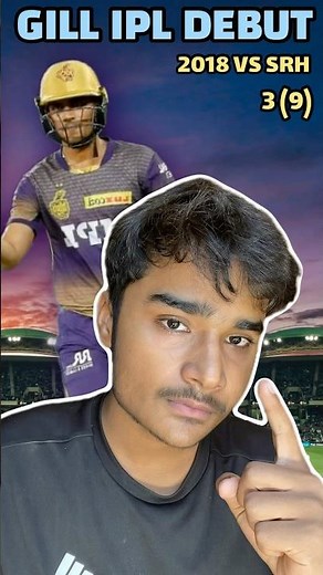 Gill ipl debut 🏏 #cricket #ipl #shubmangill #kkr #ipl2018 #youtubeshorts #shorts #cricketlover #yt