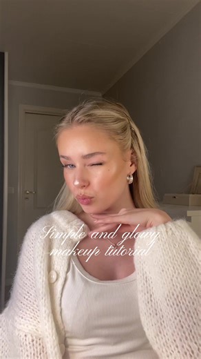 Simple and glowy makeup tutorial!✨ Products used: - @NIVEA Creme - (Gifted) @Makeup Mekka Weightless skin tint foundation in Fair and Medium - @NARS Cosmetics Radiant creamy concealer in Chantilly - @Isadoraofficial The contour stick in Beige Neutral - @Charlotte Tilbury Airbrush flawless finish in 1 Fair - @Maybelline NY Super lock brow glue - @L’Oréal Paris Bronze to paradise in Back to bronze - @W7 Makeup Matte me blush in On the edge - @Benefitnordics Cookie highlighter - @CAIA Cosmetics Tha