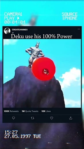 Deku unlock his 100% Ofa power #myheroacademia#shorts