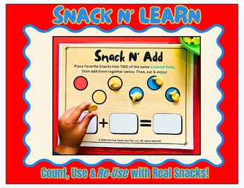 Preschool Addition Mat | Kindergarten Snack & Add Math Activity | Hands-On