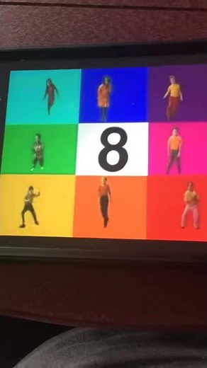 Sesame Street 8 kids dance in 8 squares