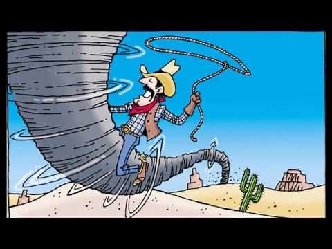 Pecos Bill Rides A Tornado in Texas