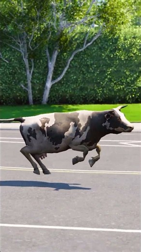 GTA V Holy Cow Saves Super Cow Just in Time! 👑🦁🐶#shorts