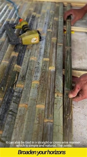 Handmade bamboo fence #woodworking