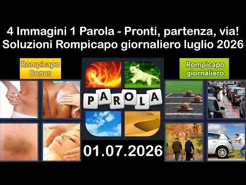 4 Immagini 1 Parola – Rompicapo Giornaliero Soluzione 01.07.2026 - Pronti, partenza, via! - luglio